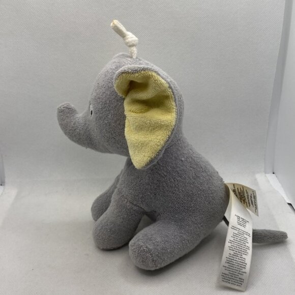Carter’s Grey Elephant Plush Grey Yellow Ears Terry Cloth Baby Stuffed Toy - Picture 2 of 10